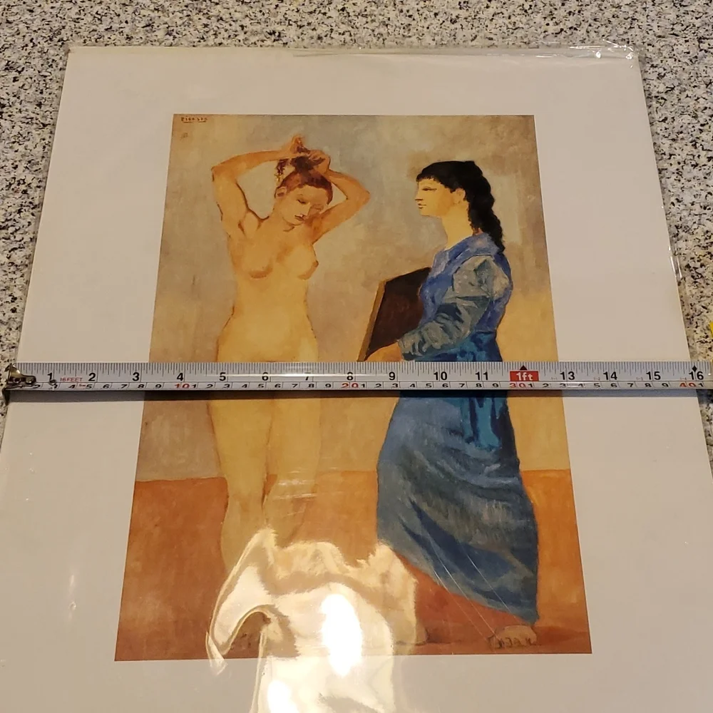 Picasso Print Naked Lady H 20" W 16" - Picture 7 of 7